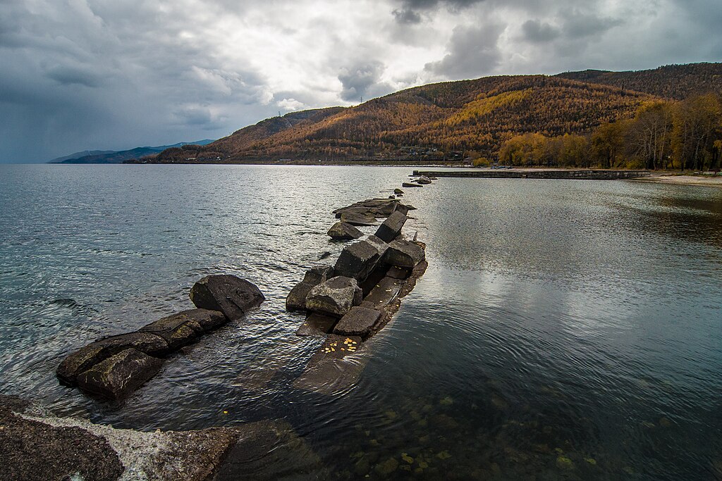 Lake Baikal, in the Siberian oblast of Irkutsk, Russia.