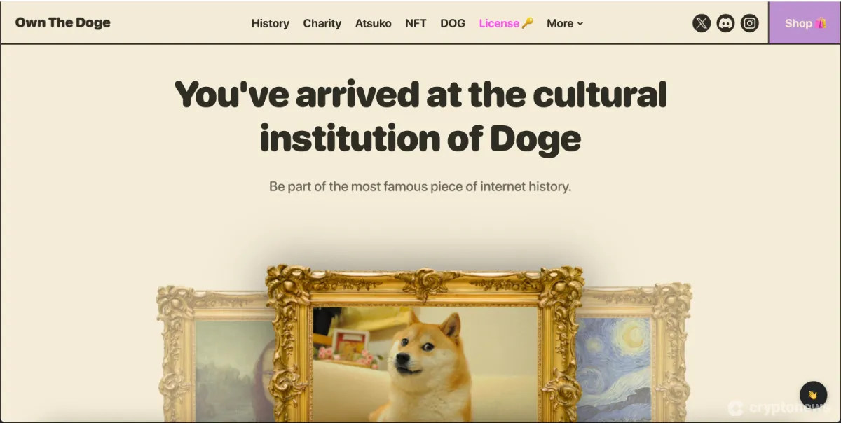 own the doge homepage