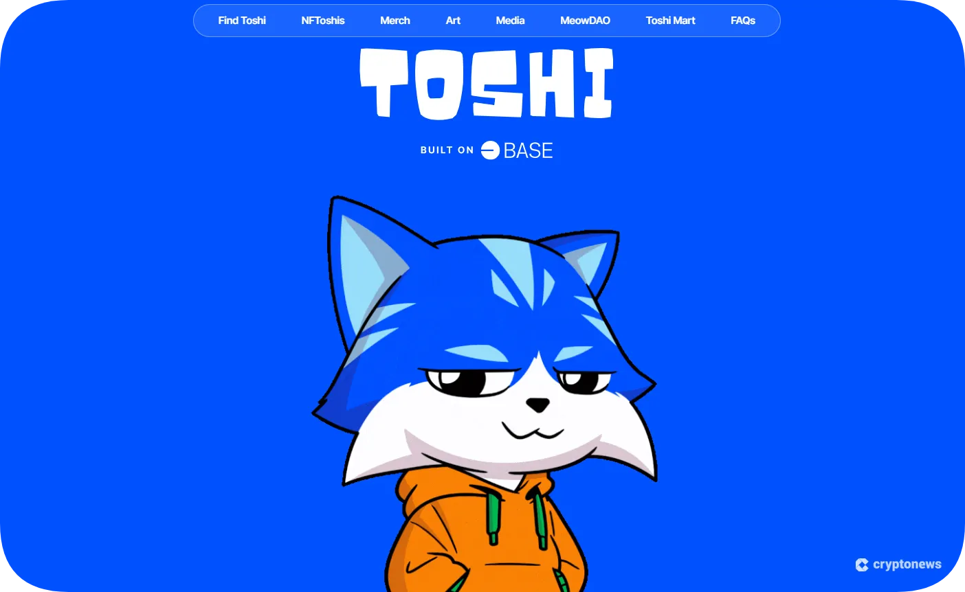 Webpage of Toshi