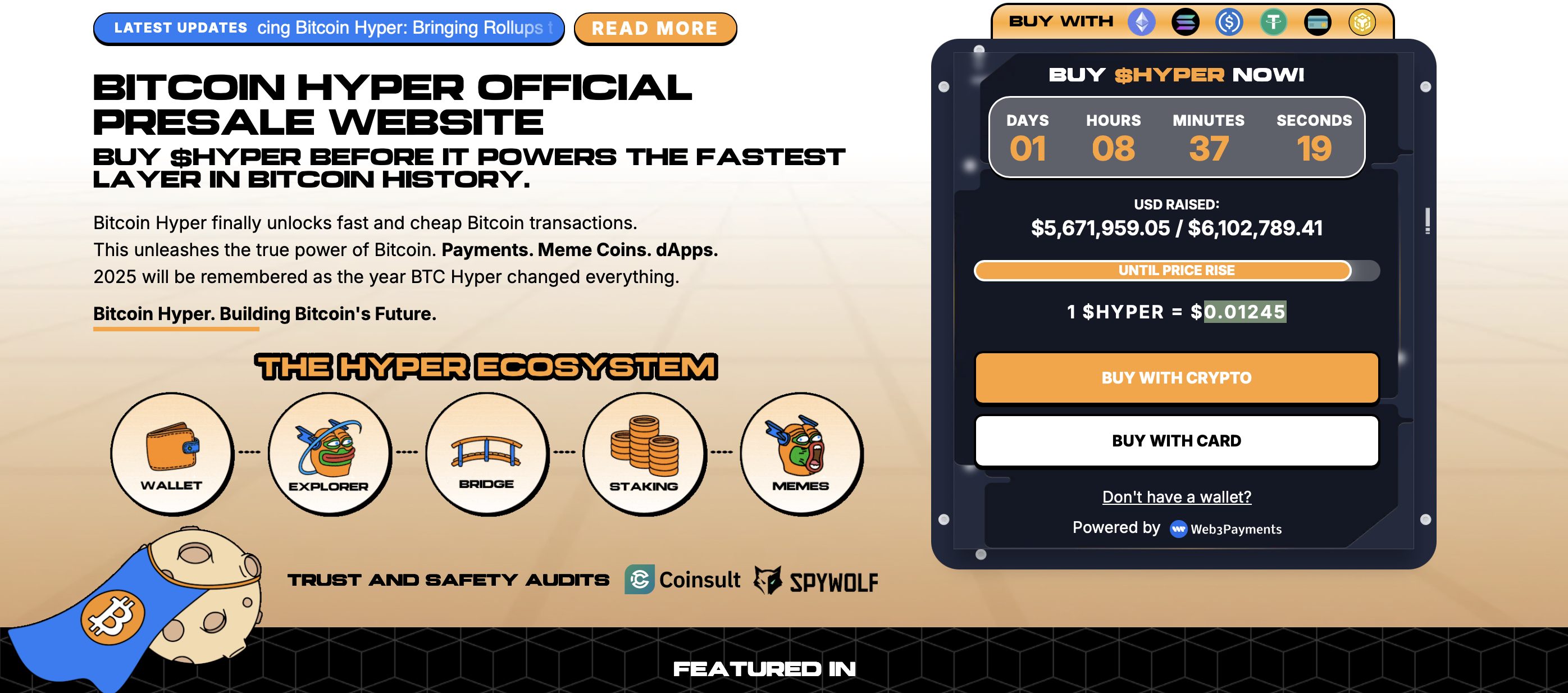 Bitcoin Hyper website.
