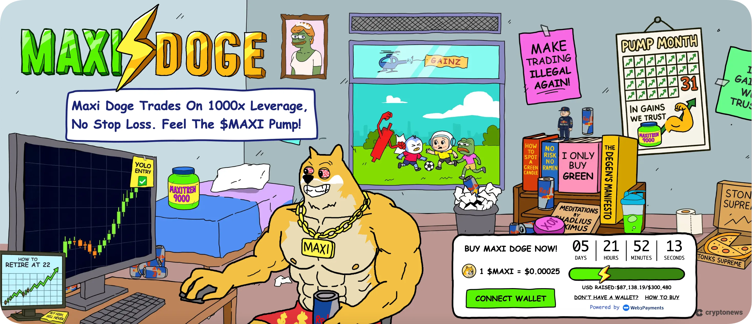 top high risk high reward crypto is maxi doge