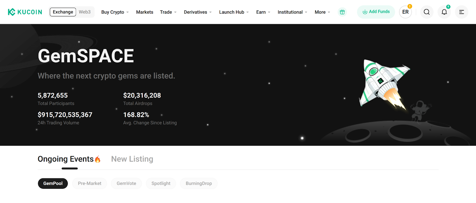 kucoin launch hub