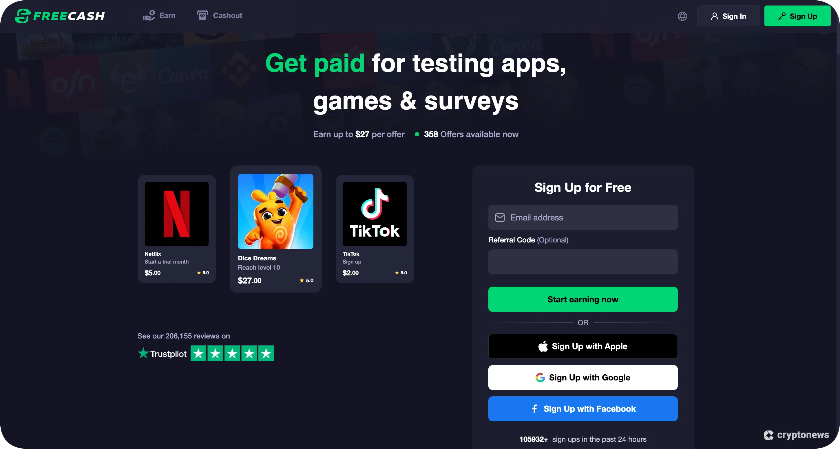 freecash crypto faucet