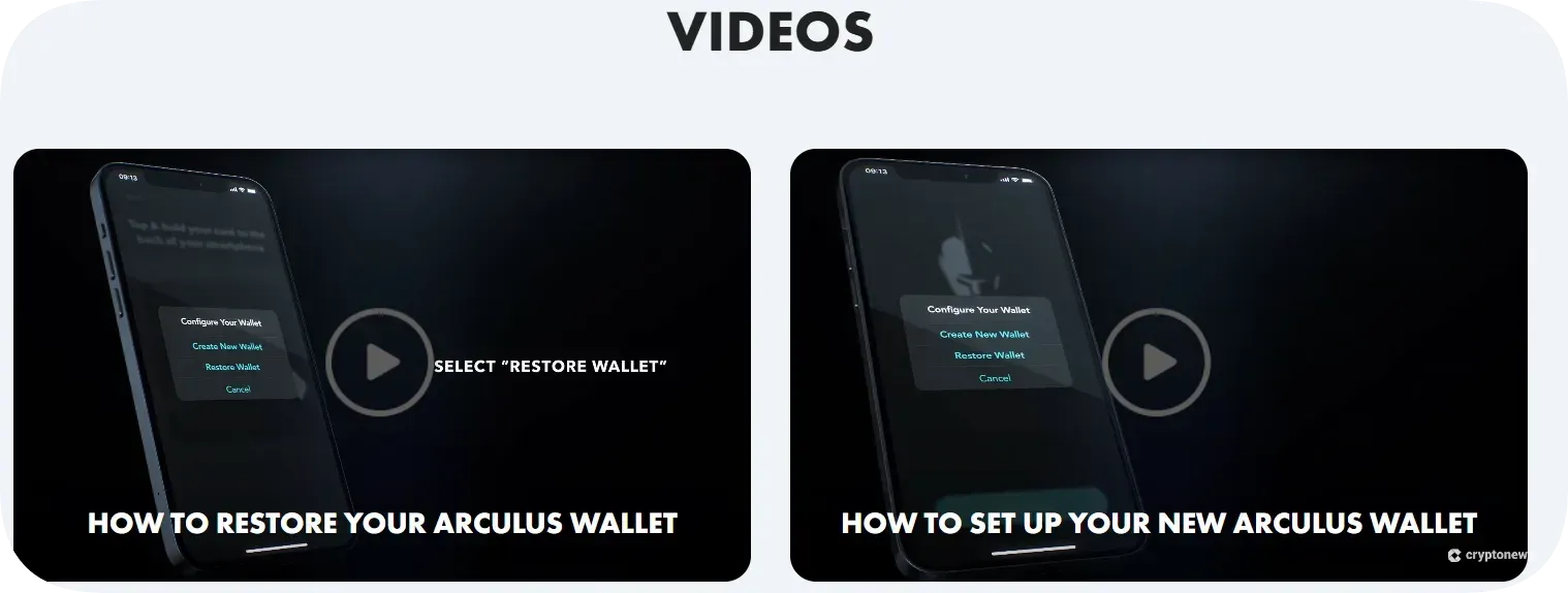 Arculus wallet customer support