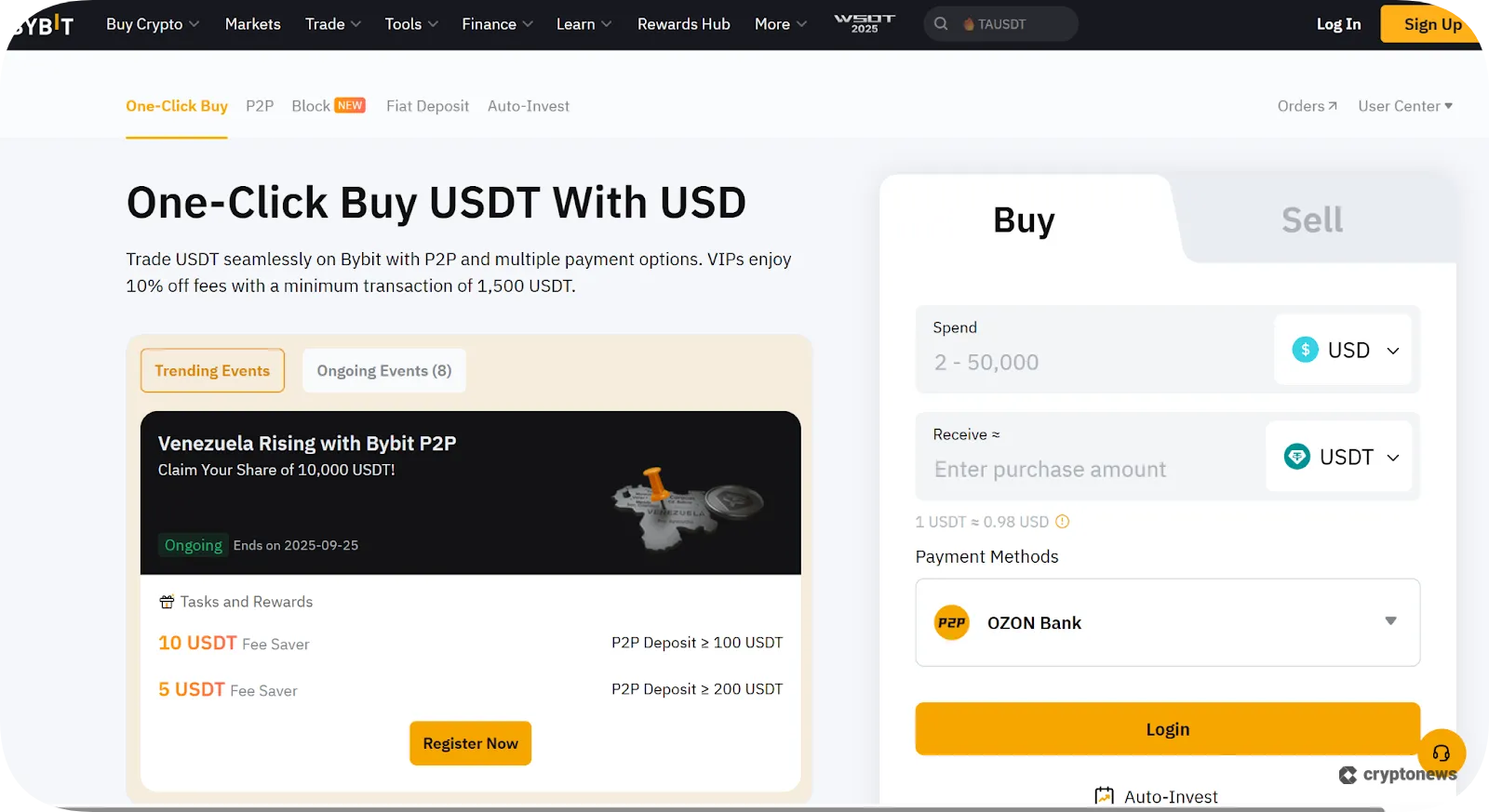 bybit is the best for Large Crypto Purchases