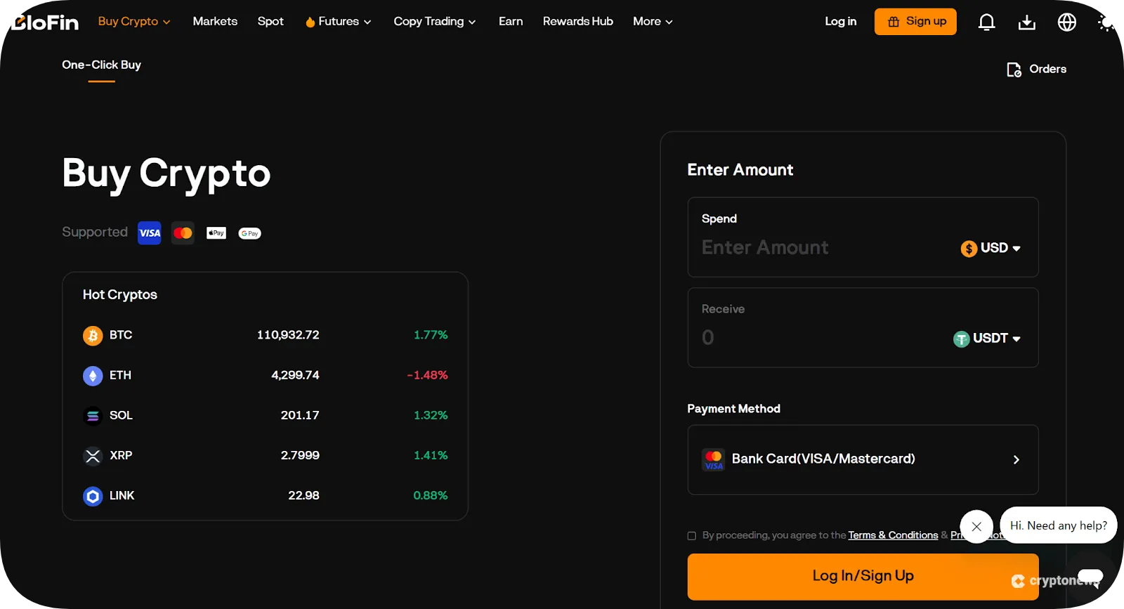 Blofin is the best for Crypto Purchase Bonuses 
