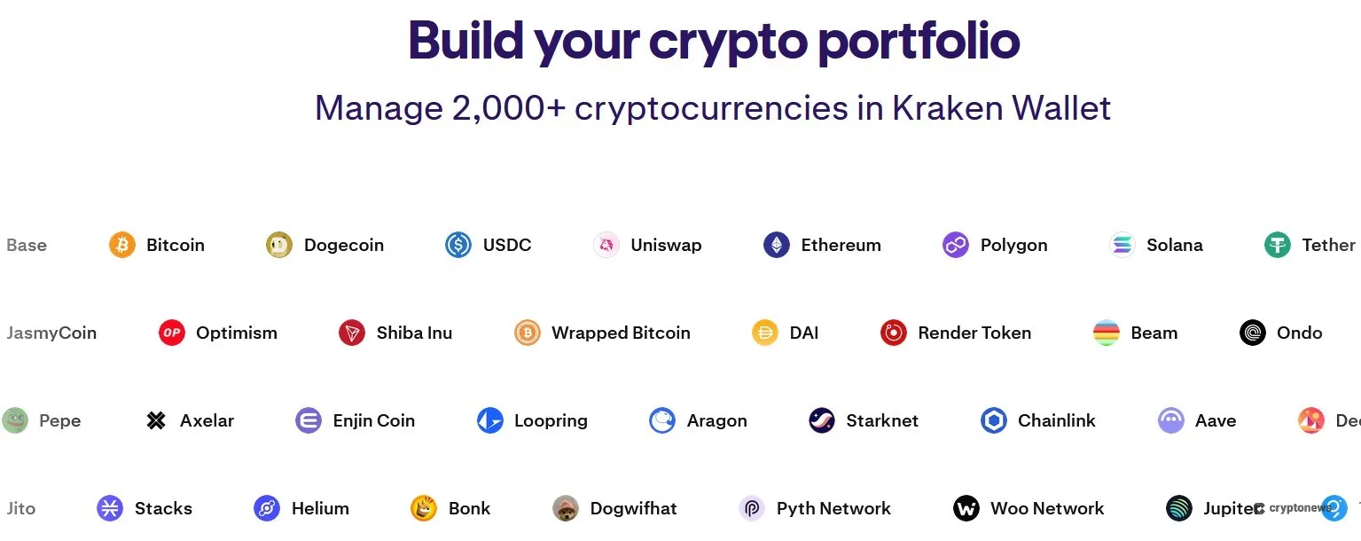 supported coins on kraken wallet