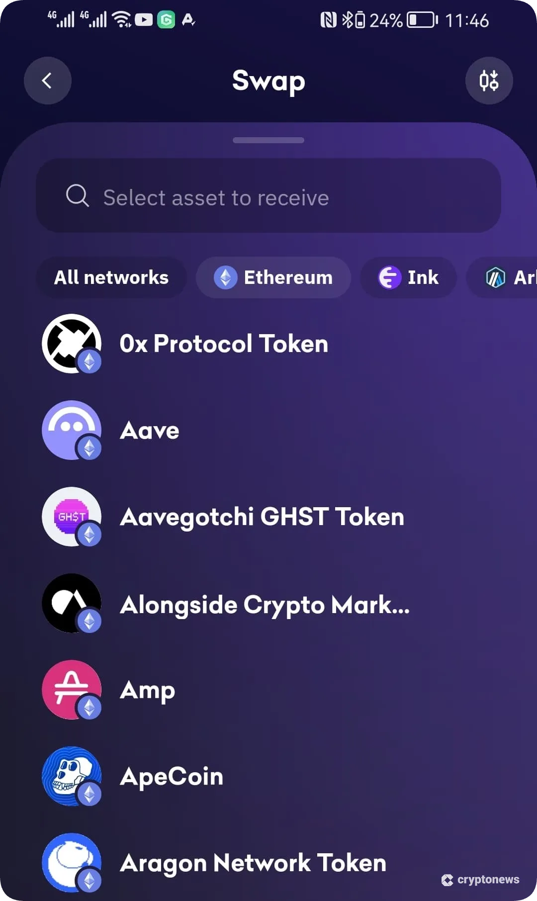 Swaps and Trading on kraken wallet