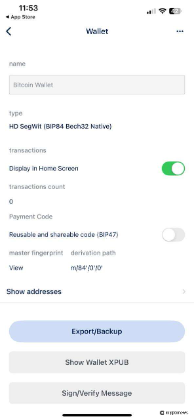 to Set Up and Use BlueWallet the first step is to backup your wallet