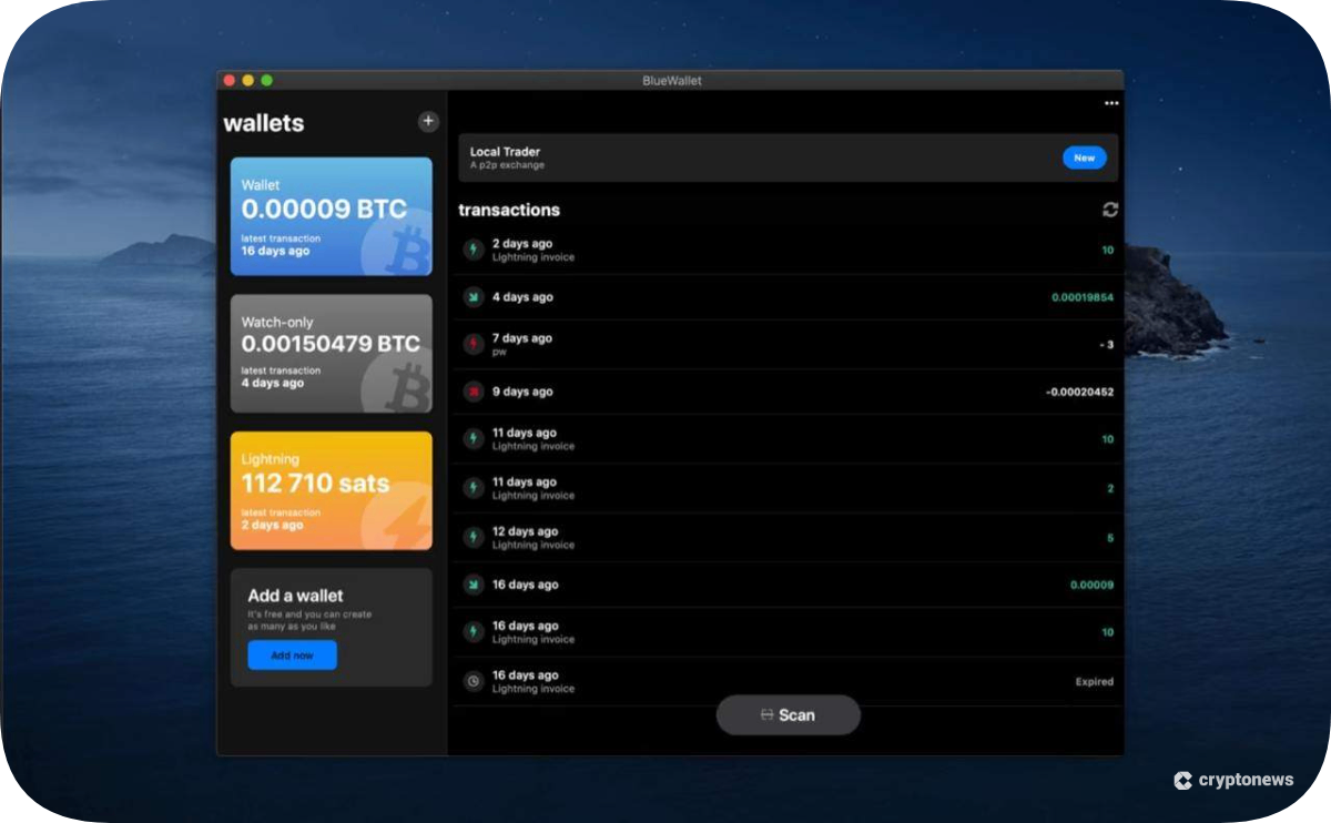 user friendliness of bluewallet
