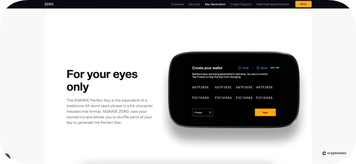 ngrave perfect key is one of the features of ngrave