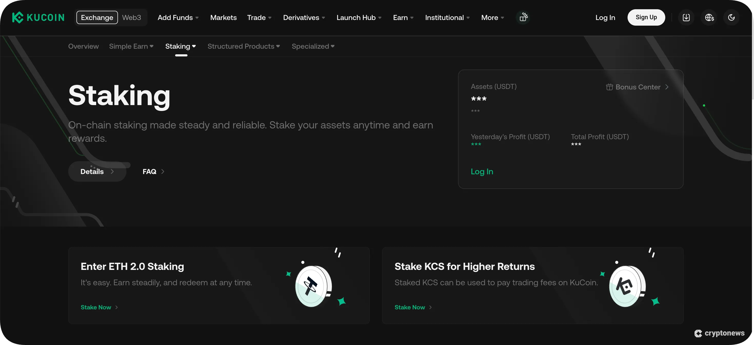 kucoin is a great ethereum staking platforms