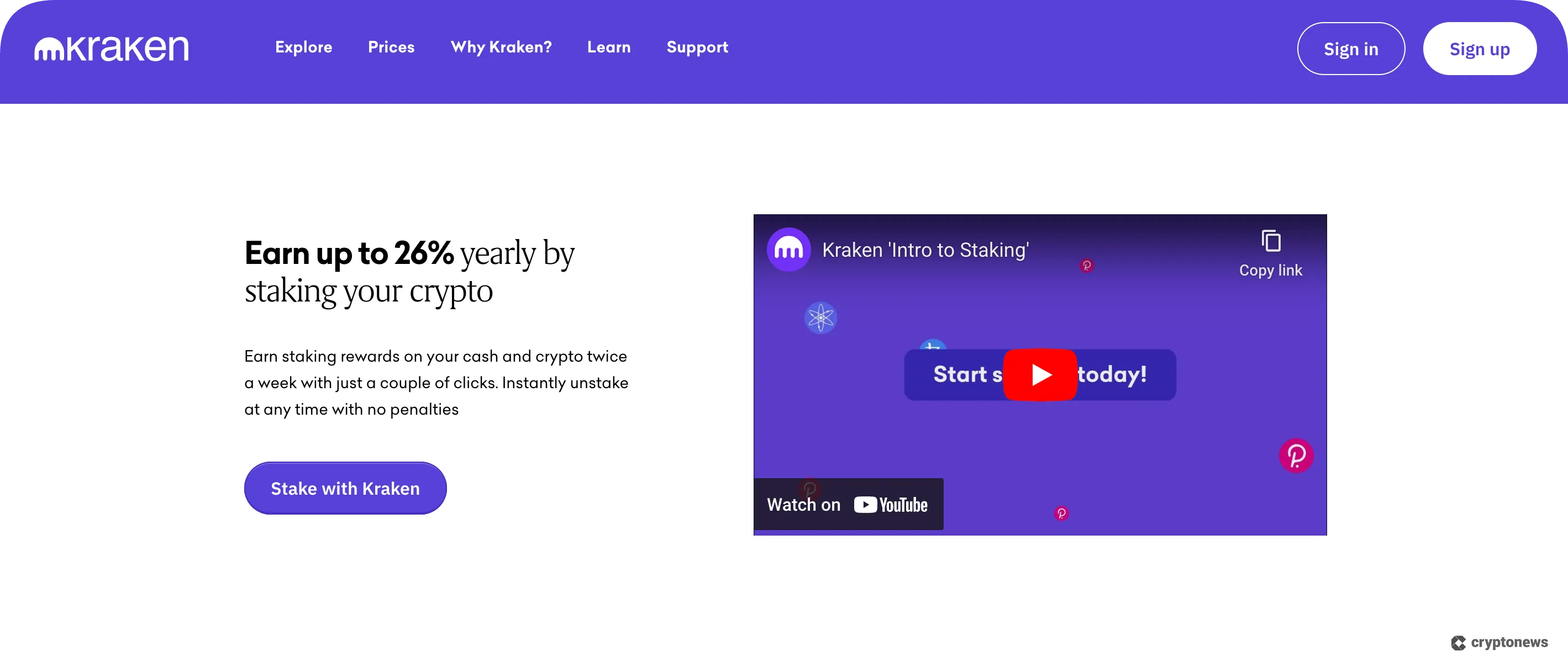kraken is a top ethereum staking platform