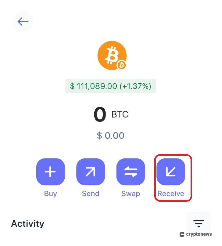 Receive Bitcoin