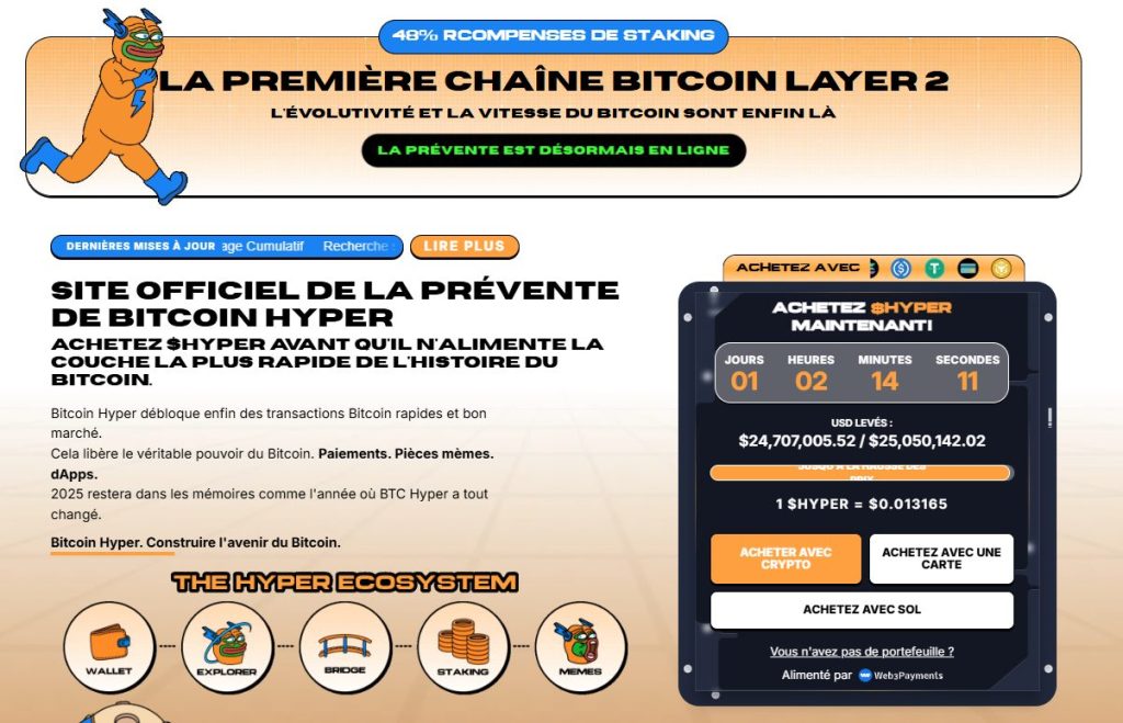 bitcoin hyper ön satış sayfası