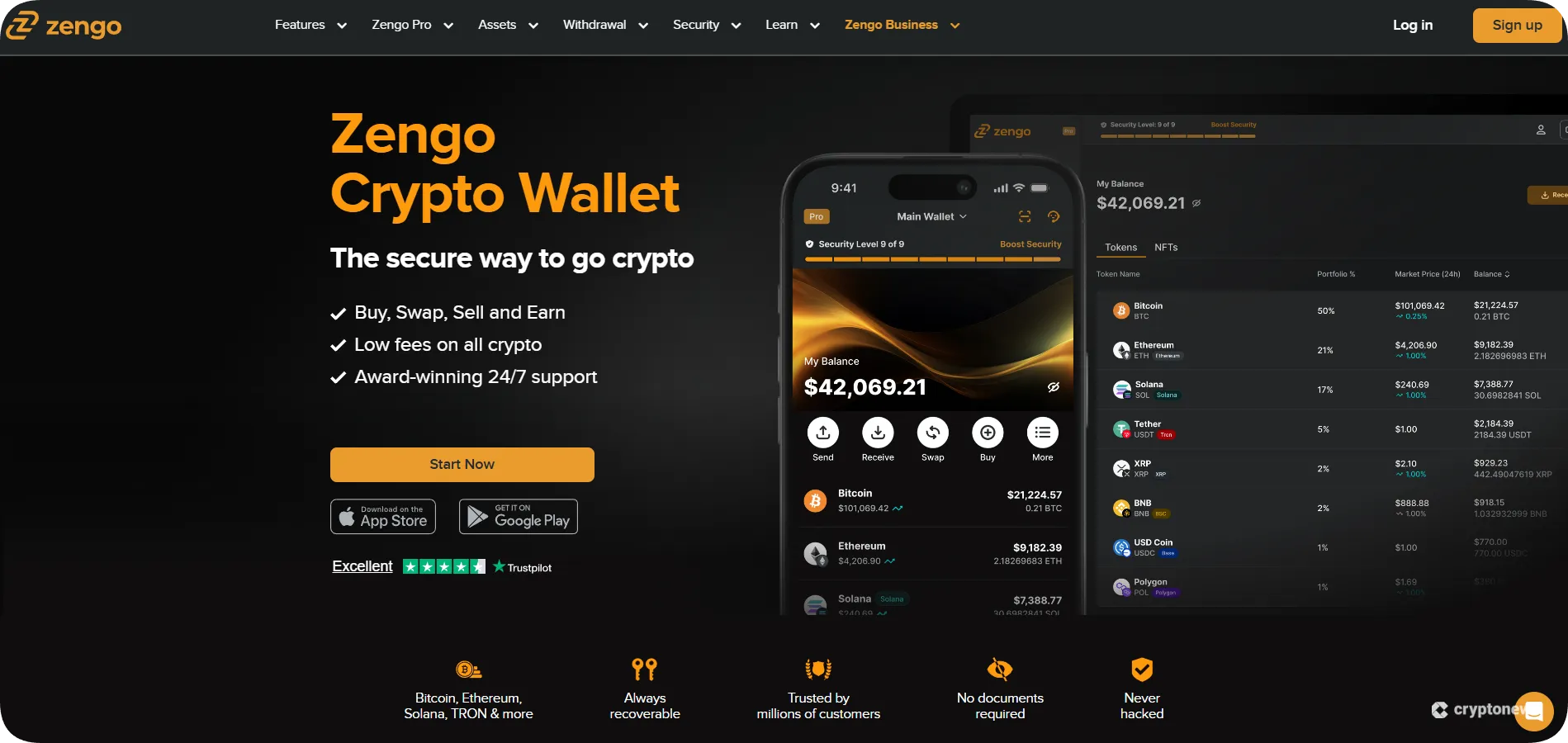 zengo, the Safest Decentralized Crypto Wallet for Backup and Recovery