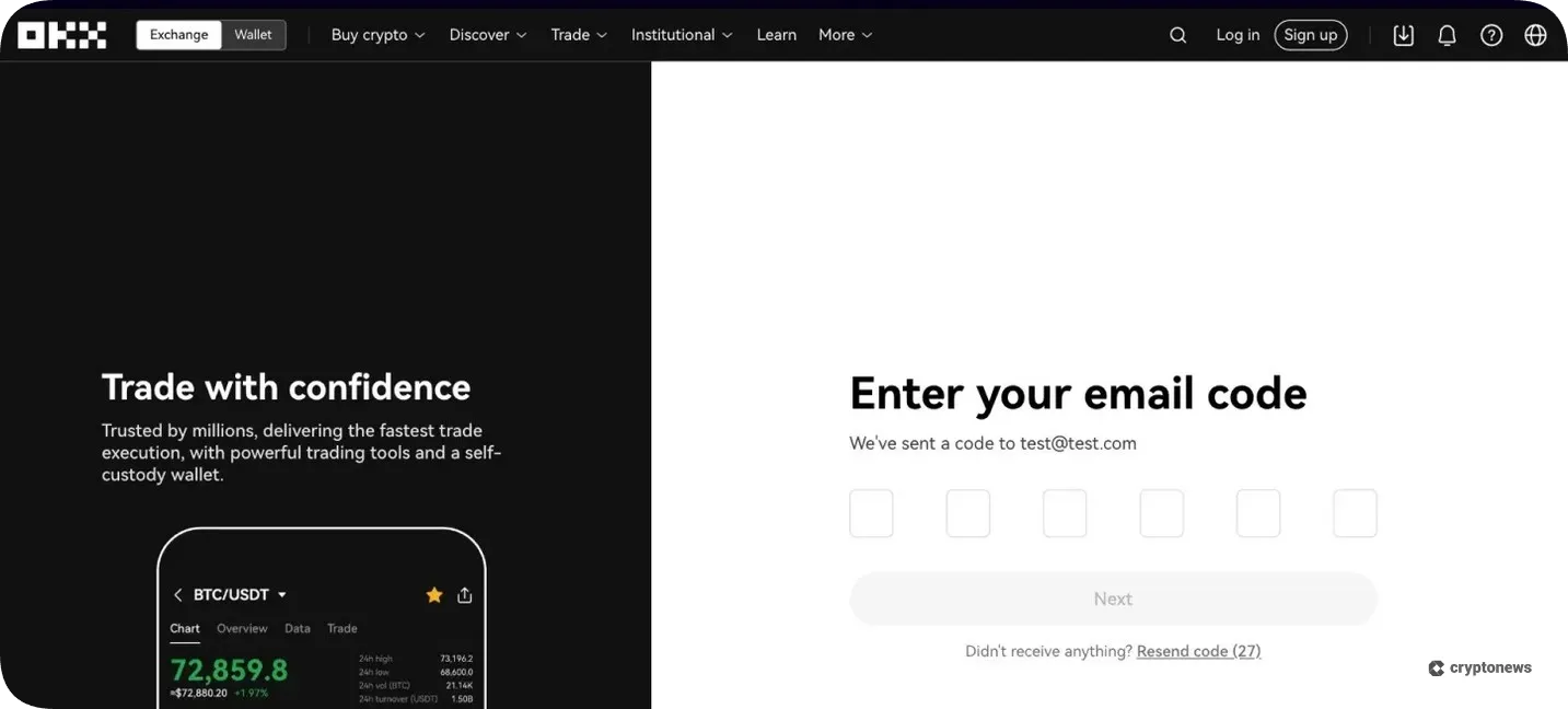 okx verify your email
