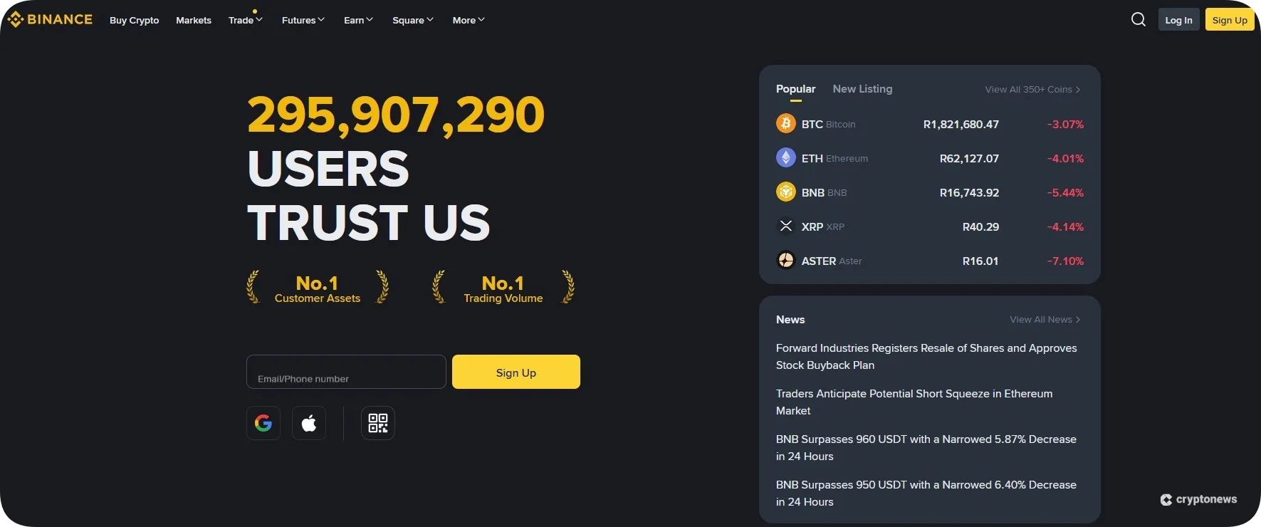 Binance, buy crypto with paypal via exchange account
