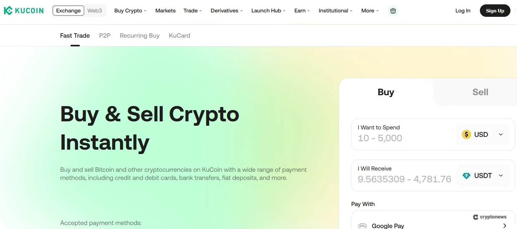 kucoin home page