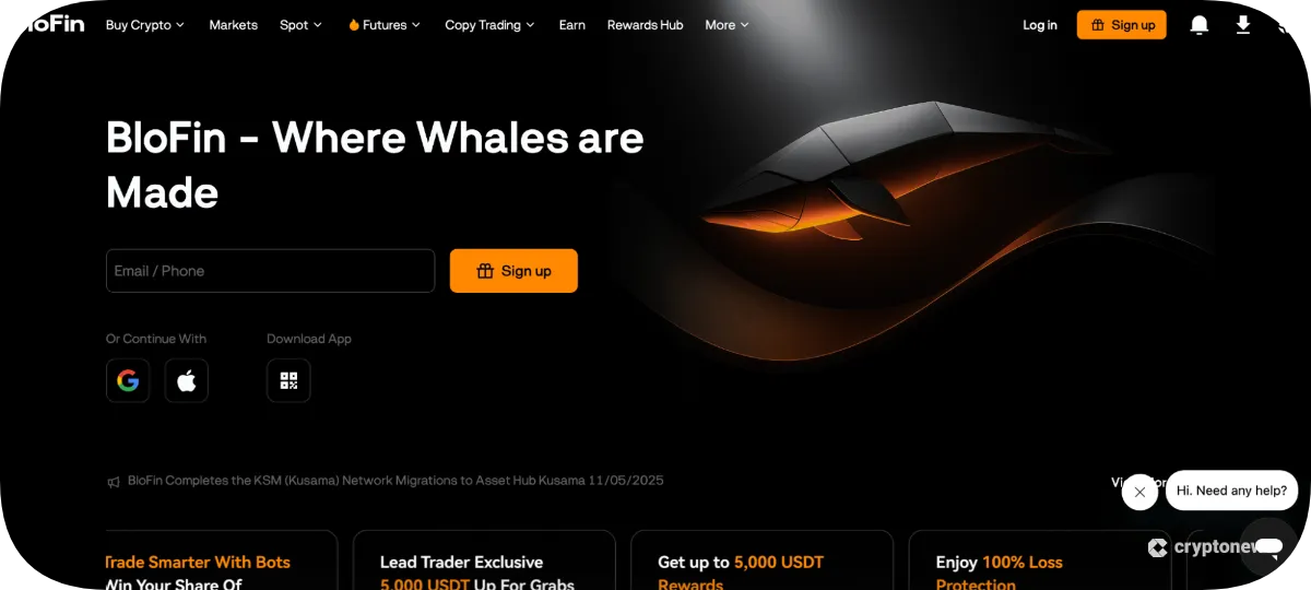 blofin homepage