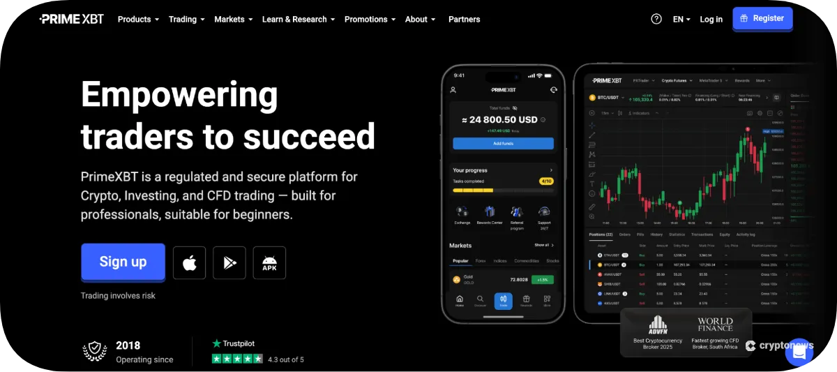 primexbt homepage