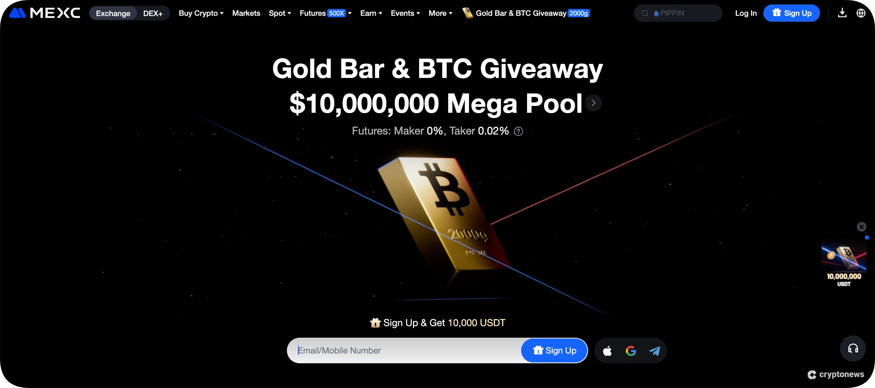 mexc homepage