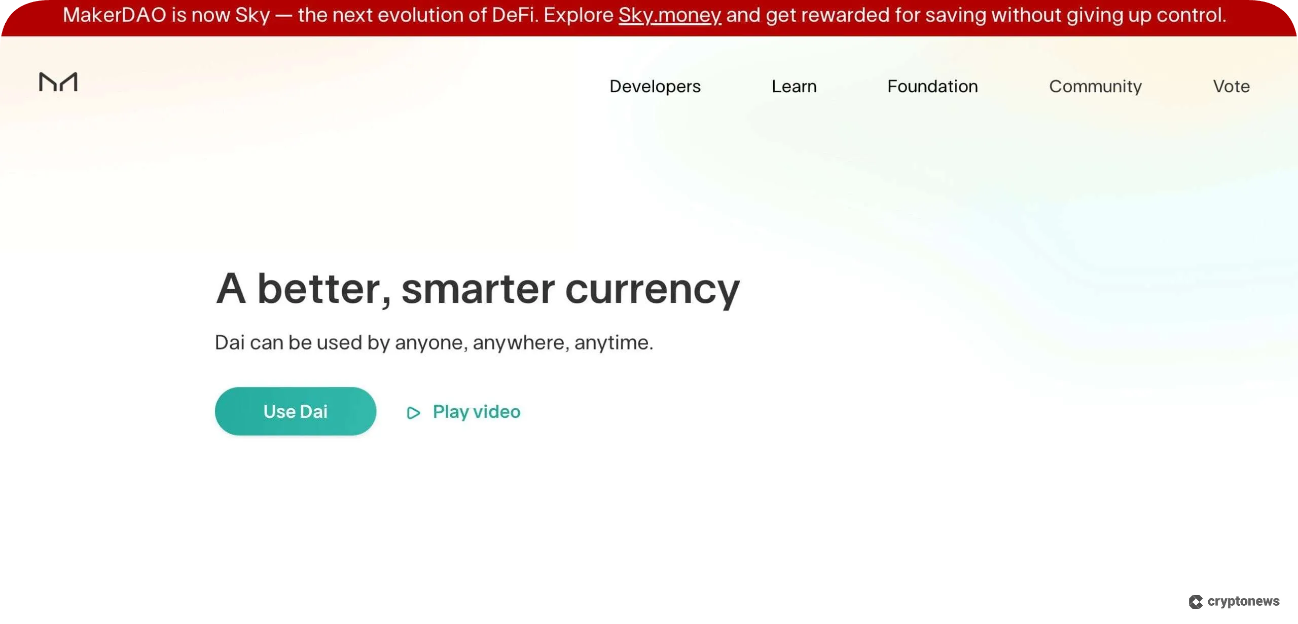 screenshot of markerdao