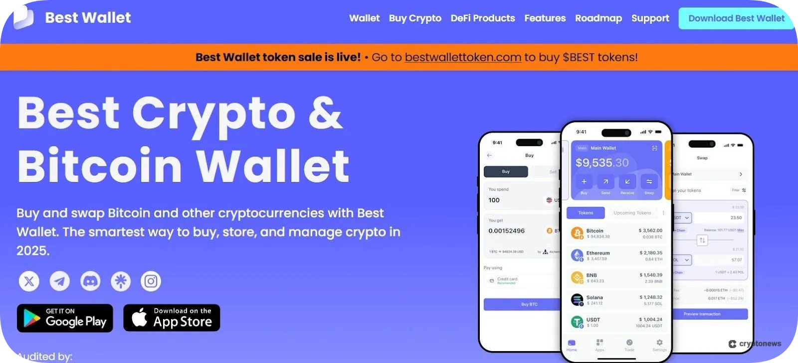 Best Wallet homepage