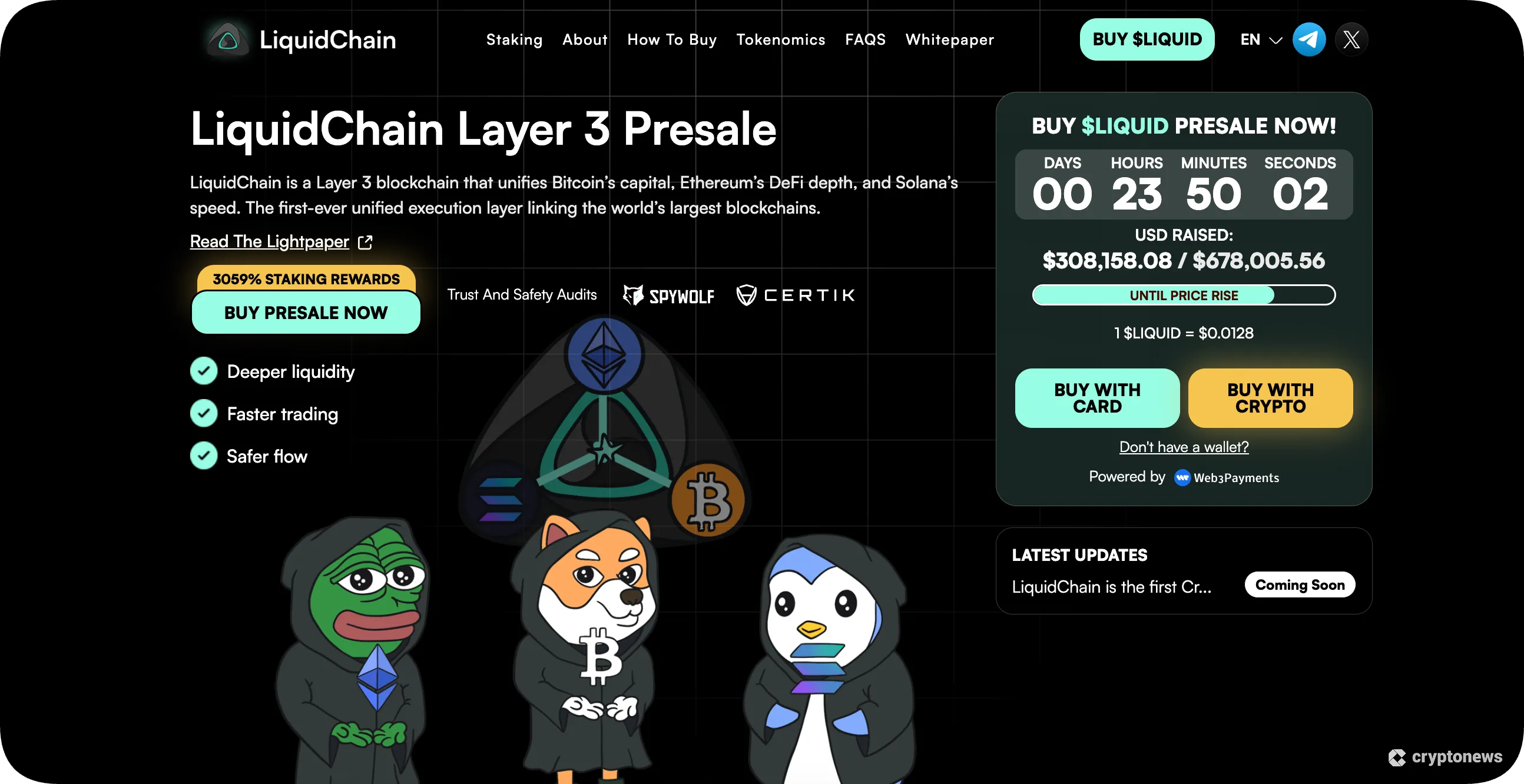 liquidchain presale homepage
