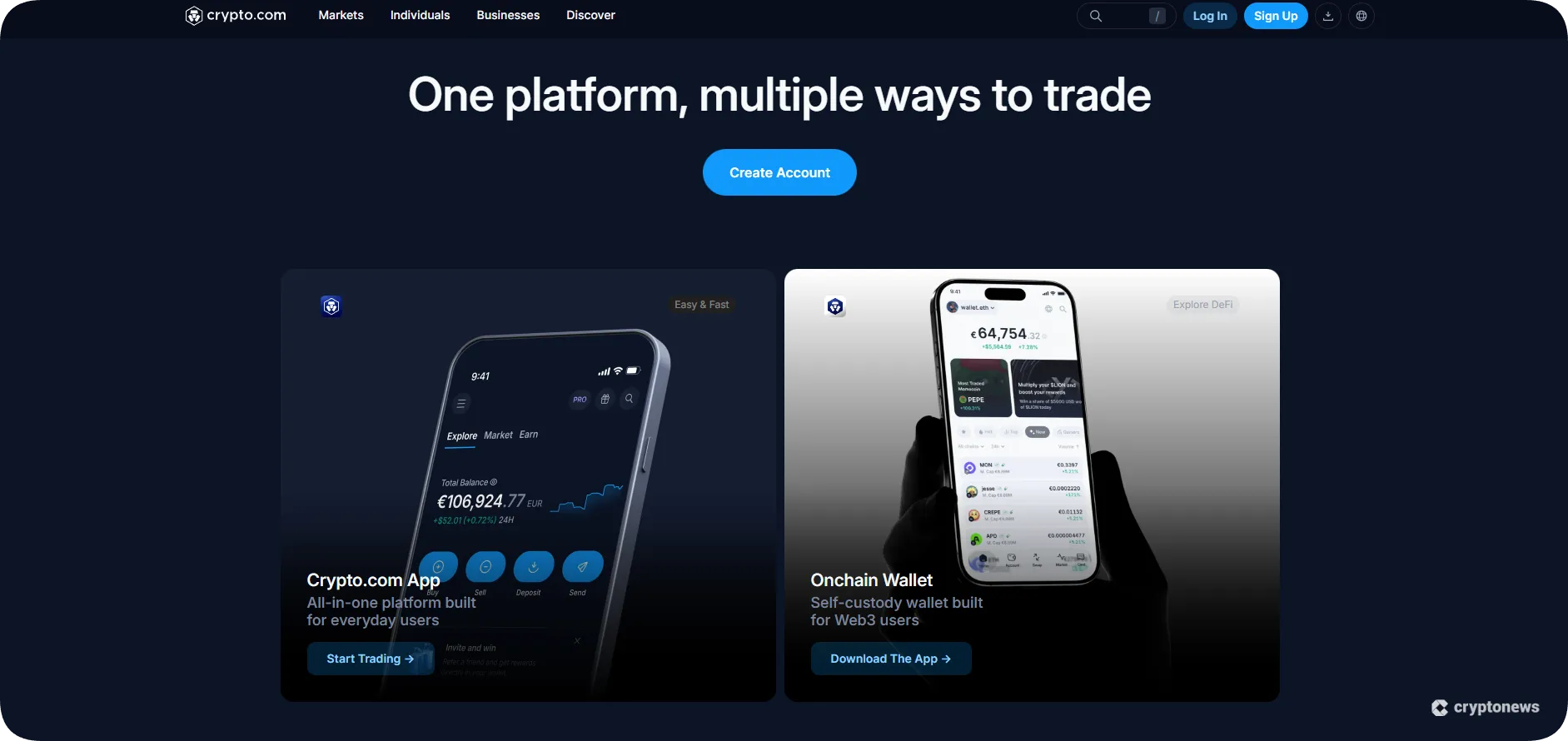 crypto.com, best fiat-to-crypto exchange for international transfers