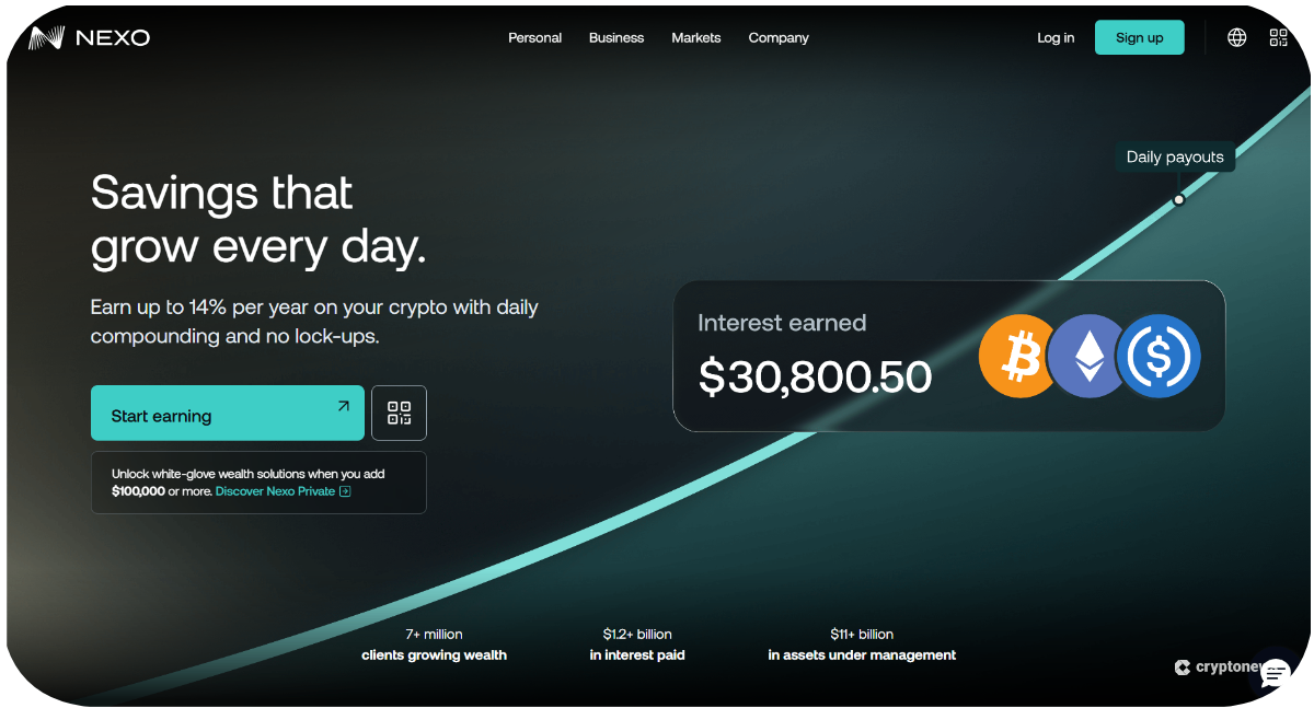 nexo staking details