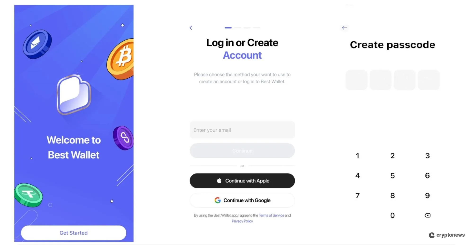 set up best wallet page