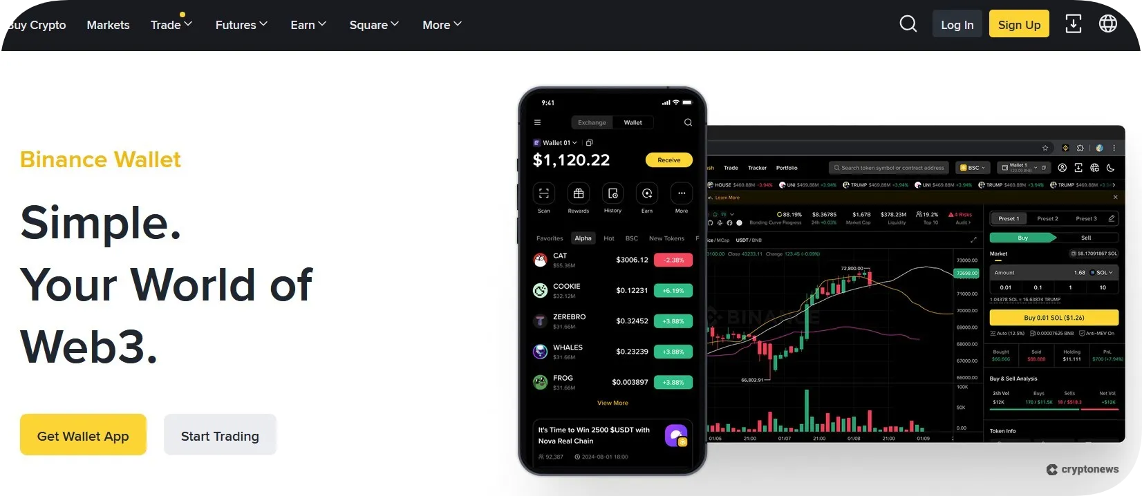binance homepage