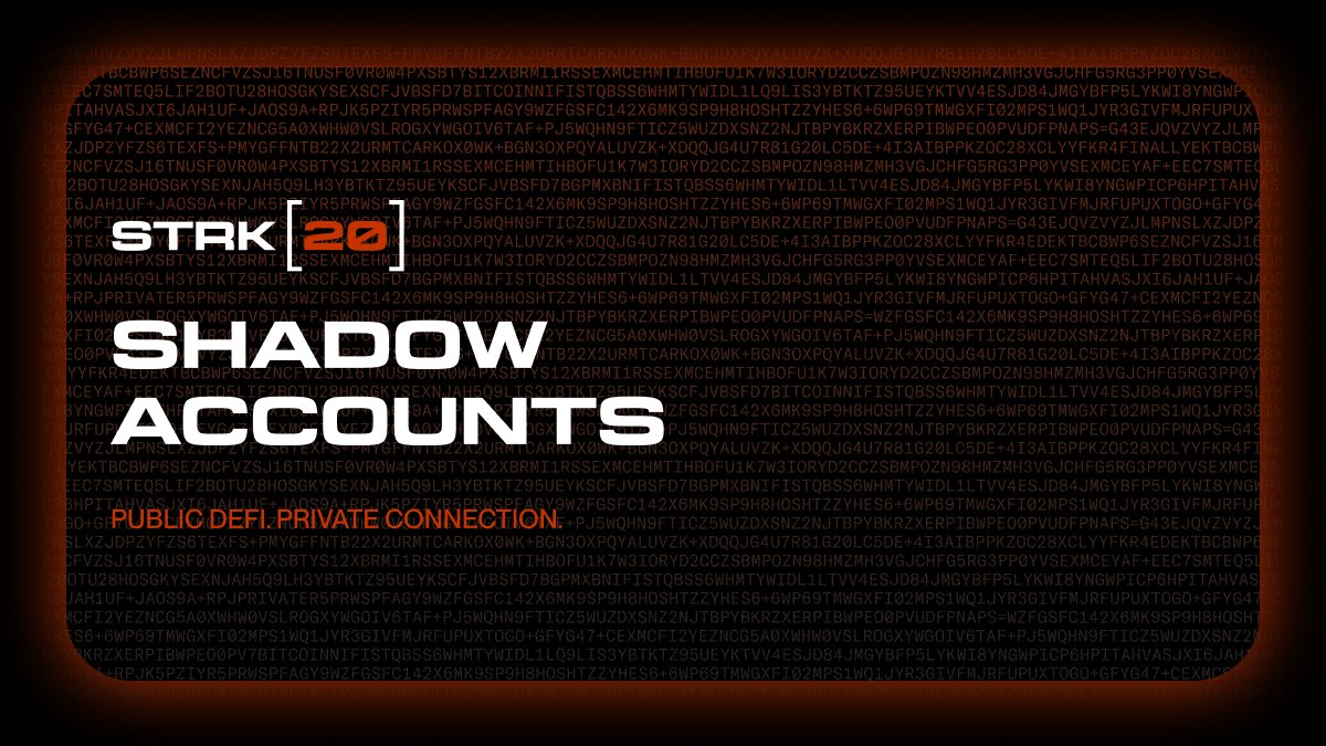 Starknet crypto Shadow Accounts separate DeFi identity from main wallets, but balances, transactions, and positions remain visible on-chain