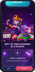 PlayFame home screen on mobile
