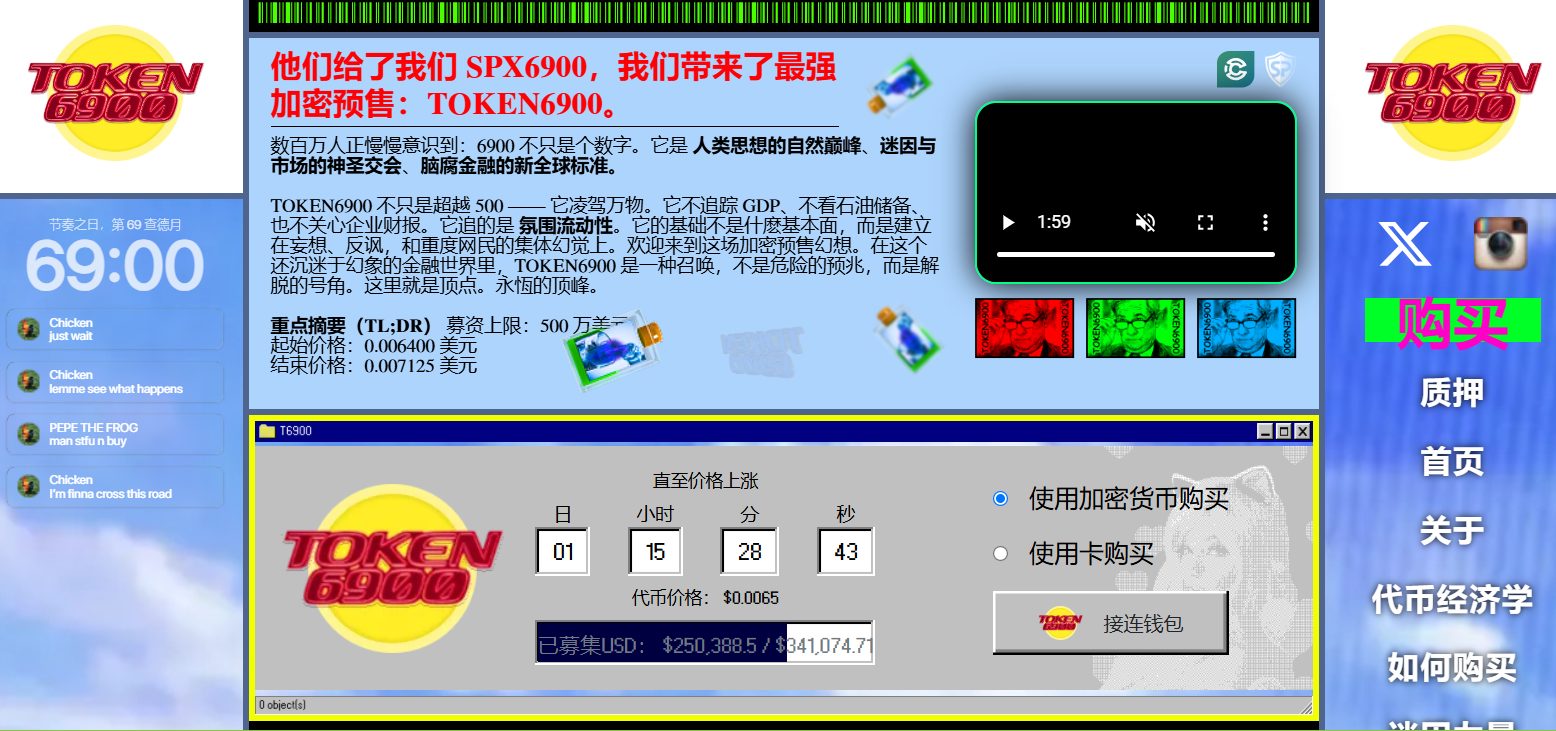 TOKEN6900代币价格预测　SPX6900家族最新升级版反抗华尔街