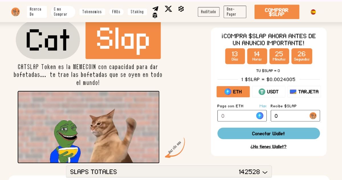 La nueva criptomoneda meme $SLAP se hace viral tras su lanzamiento