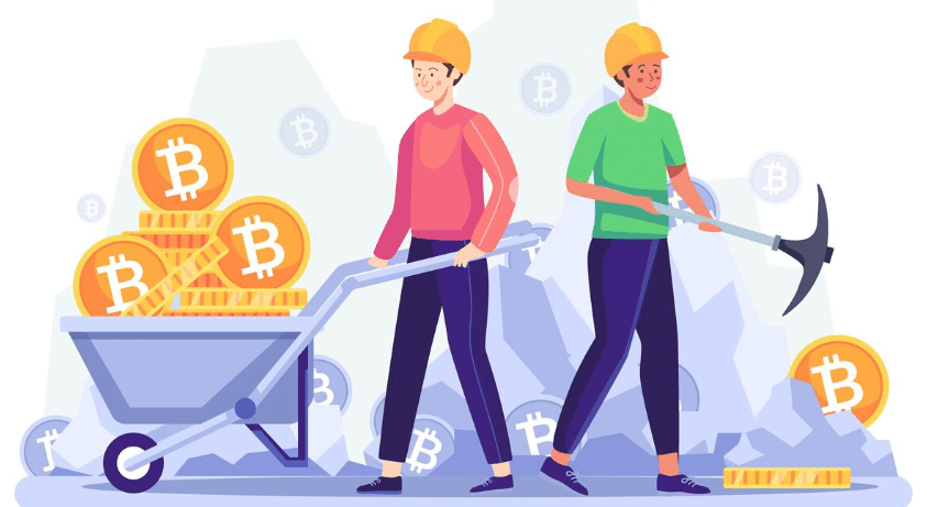 imagem representando a mineração de criptomoedas