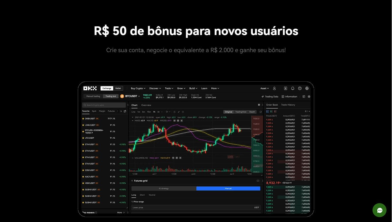 Lista das melhores plataformas que pagam no cadastro, conheça a corretora OKX
