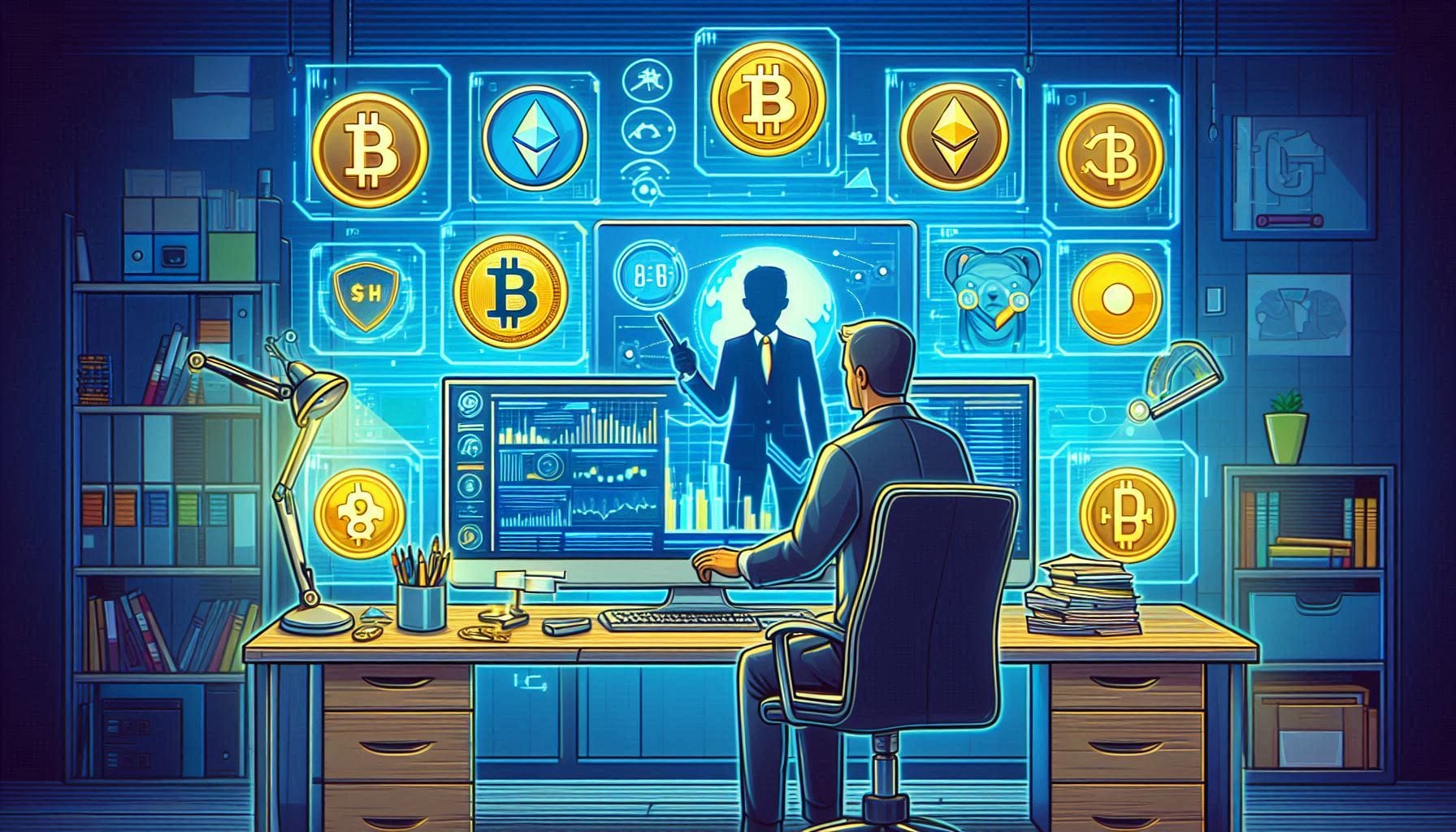 Imagem ilustrativa de negociações de criptomoedas