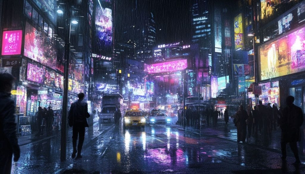 Sony lanseerasi Soneium-verkon. Kuvituskuvassa Blade runner -henkinen tulevaisuuden kaupunki.