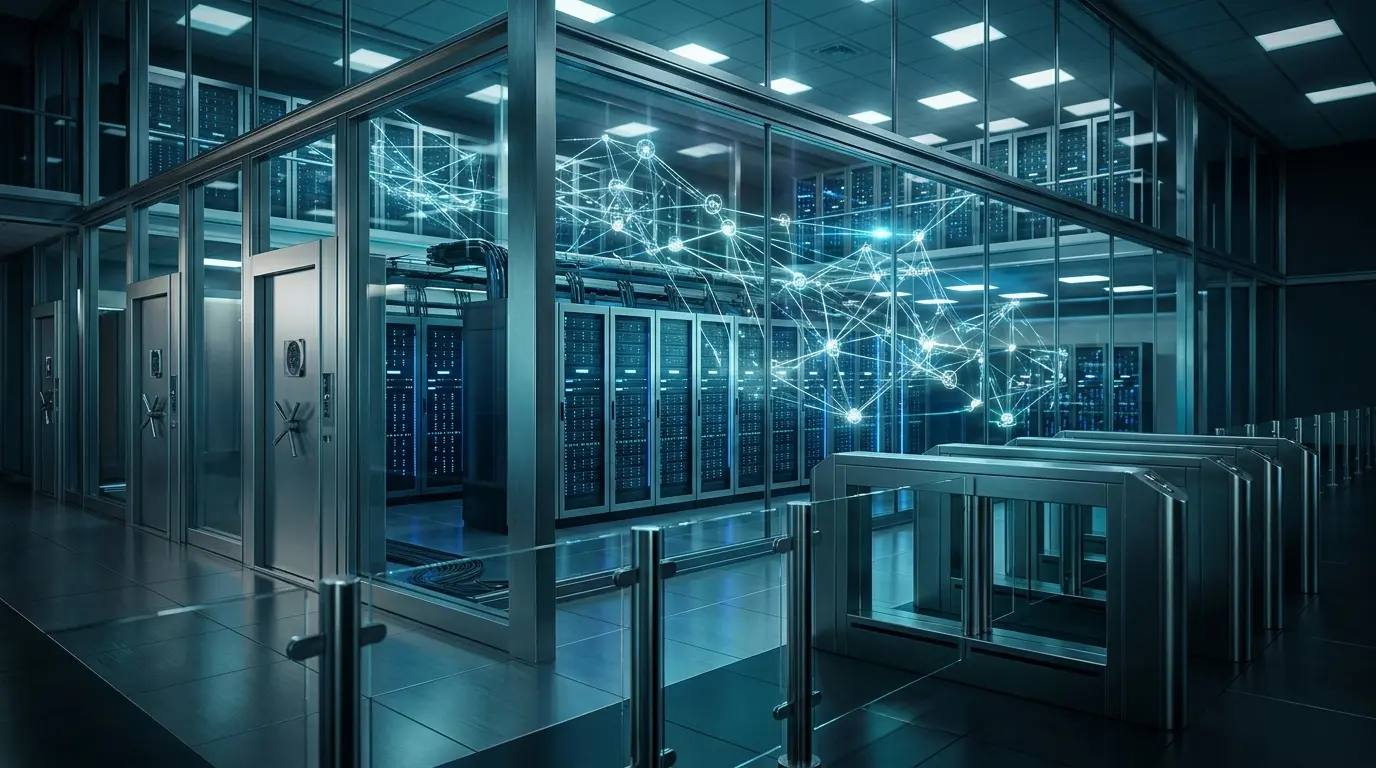 Secure institutional blockchain network infrastructure with protective digital guardrails and connections