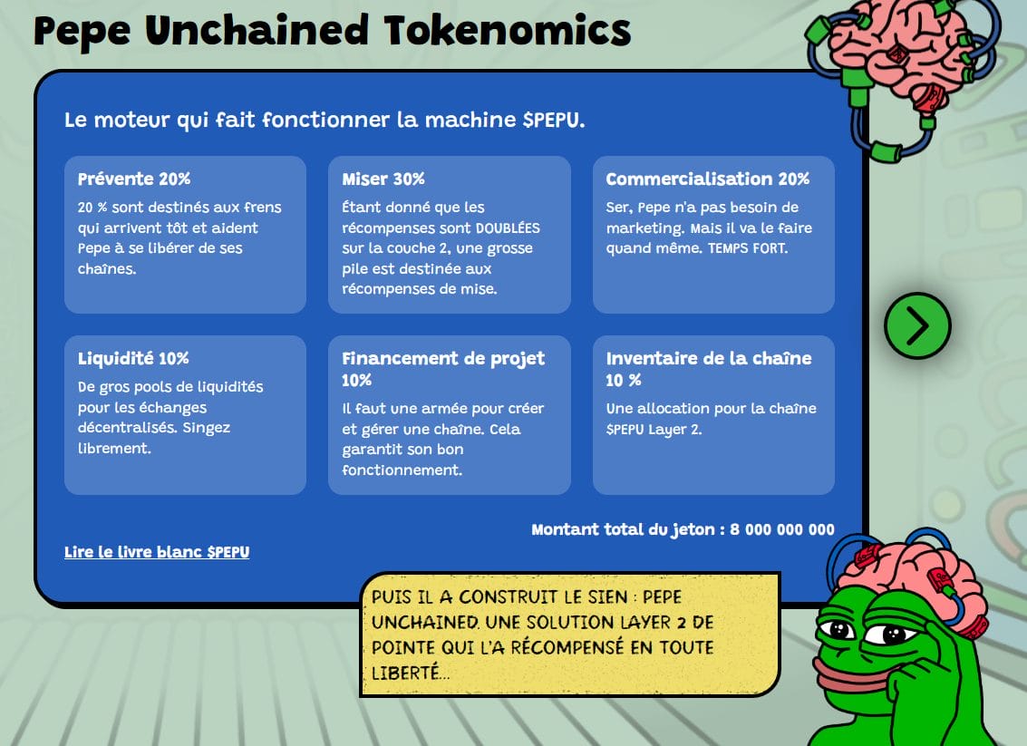 tokenomics pepe unchained