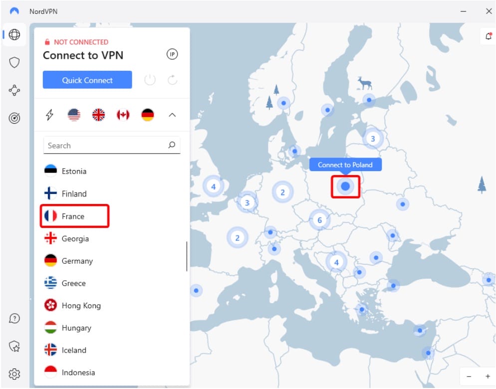 NordVPN'e bağlan