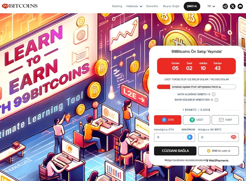 99Bitcoins ($99BTC) Token Fiyat Tahmini 2026 – 2030