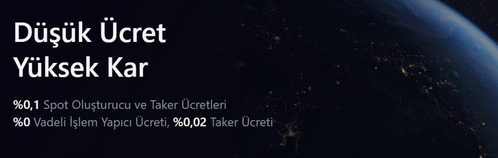Mexc düşük işlem ücretleri