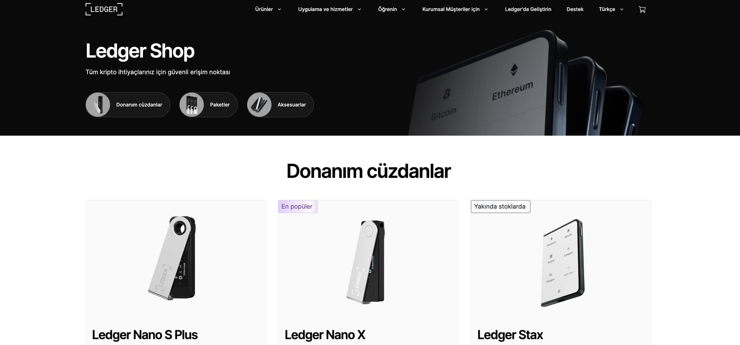 ledger donanım cüzdanları