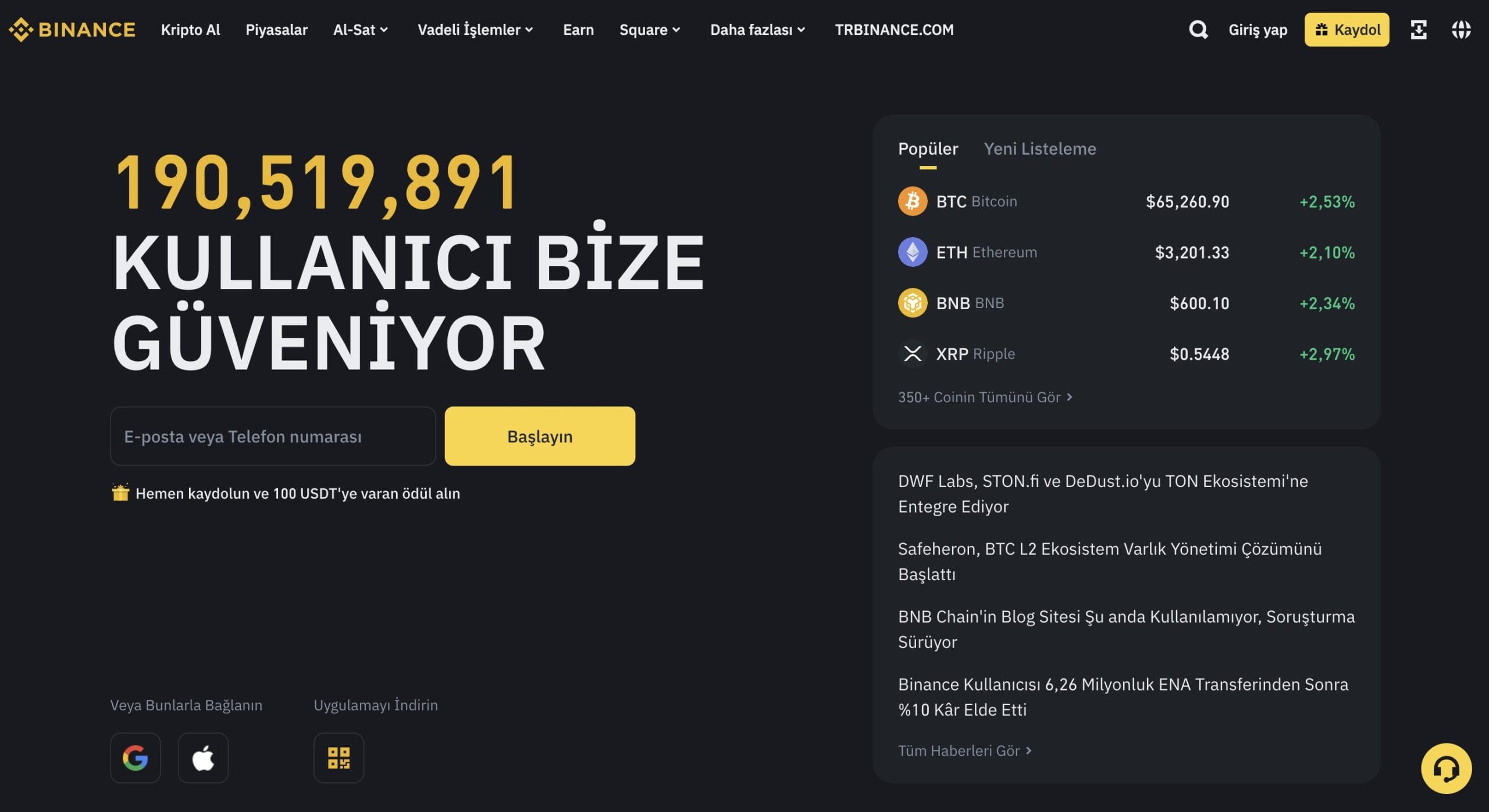 Binance Website