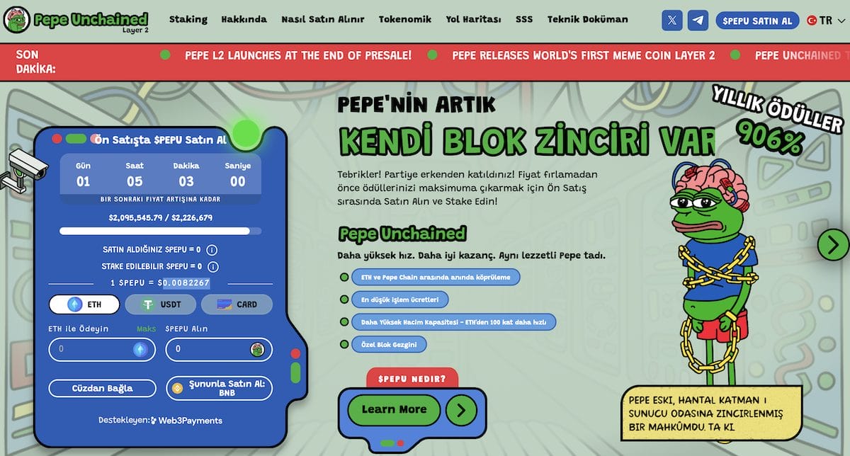 Altsezon &ouml;ncesi alınacak kripto paralar Pepe Unchained