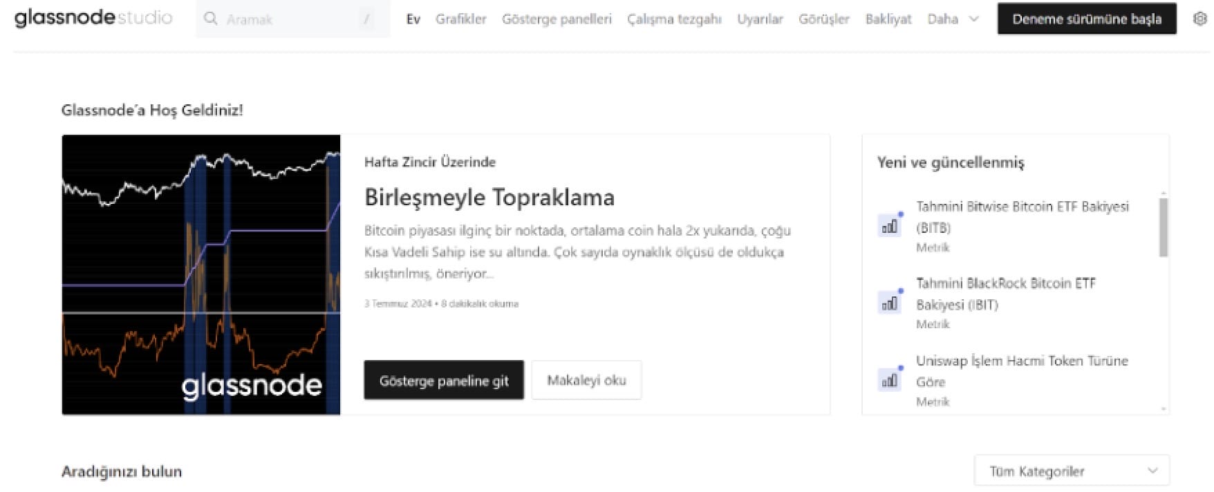 En iyi kripto analiz araçları Glassnode
